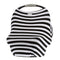 Itzy Ritzy 4-in-1 Nursing Cover, Car Seat Cover, Shopping Cart Cover and Infinity Scarf Breathable, Multi-Use Mom Boss Breastfeeding Cover, Car Seat Canopy, Cart Cover & Scarf, Black & White Stripe
