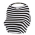 Itzy Ritzy 4-in-1 Nursing Cover, Car Seat Cover, Shopping Cart Cover and Infinity Scarf Breathable, Multi-Use Mom Boss Breastfeeding Cover, Car Seat Canopy, Cart Cover & Scarf, Black & White Stripe