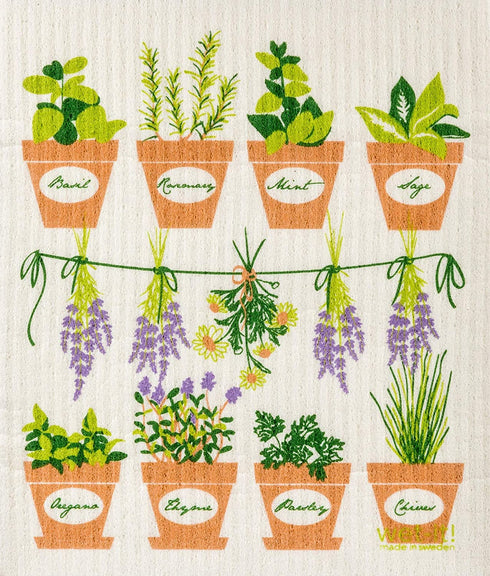 Wet-It! Swedish Dishcloth Set (Herbs Set of 3)