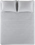 Comfort Spaces CS20-0576 100% Cotton Percale 3 Piece Set Ultra Soft Breathable Deep Pocket Printed Geometric Pattern Sheets with Pillow Cases Bedding, Twin, Diamond Grey