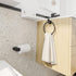 Ruacq 4 Pieces Bathroom Accessories Hardware Set Matte Black Stainless Steel and Zinc Alloy Modern Wall Mounted, 16-Inch Towel Bar, Toilet Paper Holder, Towel Ring?Robe Hook€¦