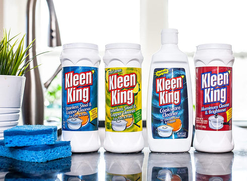 4 Pk, Kleen King Stailess Steel & Copper Cleaner for Pots & Pans, 14 Oz
