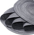 Round Braided/Woven Placemats, Indoor/Outdoor Placemat/Charger, Kitchen Mat for Dinning Table Washable Set of 6 Dark Grey