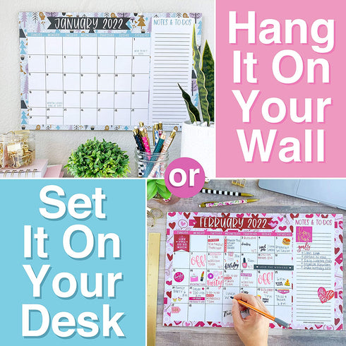 Large Desk Calendar 2022-2023 - Doodle Desk Calendars 2022, Academic Wall Calendar 2022-2023 Large Desktop Calendar 2022 Desk Calendar 11x17, 18 Month Large Wall Calendar 2022-2023