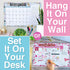 Large Desk Calendar 2022-2023 - Doodle Desk Calendars 2022, Academic Wall Calendar 2022-2023 Large Desktop Calendar 2022 Desk Calendar 11x17, 18 Month Large Wall Calendar 2022-2023