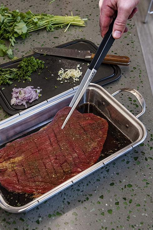 Char-Broil 8586712R06 Culinary Tweezer Tongs, Silver