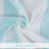 Central Park 2 Pack Valance Spa Blue and White Kitchen Window Curtain Valance Vertical Stripe Sheer Boucle Linen Window Curtain, Living Room Decorative Rod Pocket (54" W x 15" L x 2) Rustic Living