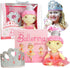 Tickle & Main, Ballerina Princess Gift Set- Includes Book, Ballerina Doll Toy, and Tiara Crown for Little Girls. Great for Birthday, Ballet Recital, Christmas, and Toddler Role Play