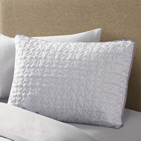 Comfort Spaces Reversible Quilt Set-Vermicelli Stitching Design All Season, Lightweight, Coverlet Bedspread Bedding, Matching Shams, King (104 in x 90 in) Kate, Grey/Purple 3 Piece