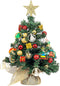 SY CRAFT 20/50CM Mini Christmas Tree Light Tabletop Artificial Christmas Tree, 50 LED String Lights, 34 pcs Christmas Tree Ornaments for Christmas Table Top Desk Decor Home Indoor Decoration