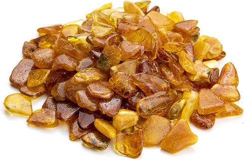 Amber Polished Stones – Certified Natural Baltic Resin Loose Chips Ambar Piedra for Crafting Jewelry and Beads (No Holes) - Amber Culture