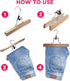 NeaTory Pants Hangers with Clips - Wardrobe Space Saving Heavy Duty Padded Non Slip Multifunctional Wooden Hangers for Pants Jeans Slack Dress Skirt Coat Sweaters Laundry 10 Per Set Pant Hangers