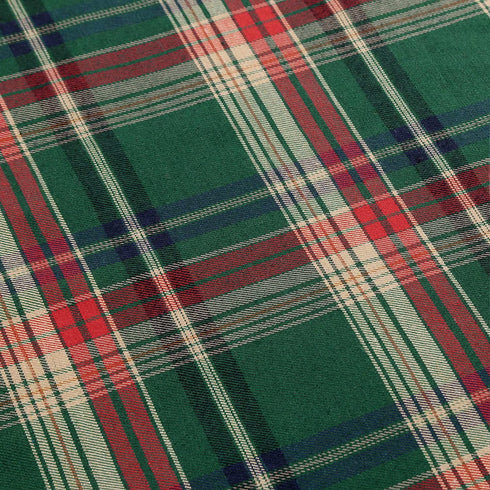 Plaid Tablecloth 57x84 Inch Green Christmas Table Cloth Checkered Fabric for Holiday Picnic Christmas Table Decoration