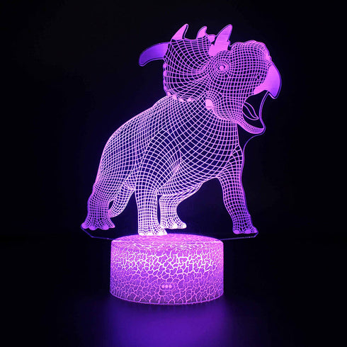 4 Pcs 3D Dinosaur Night Light, DDDNIGHTLIGHT Led Illusion Lamp 16 Color Change Remote Control Lights for Bed Living Room Kids Girls Boys Xmas 8993