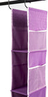 Mind Reader 3 Adjustable, Sturdy and Compact, Locker or Closet Organizer, 6" L x 9" W x 37" H, Hangs from Shelf, Hooks or Rod to Create Storage Space, Pink