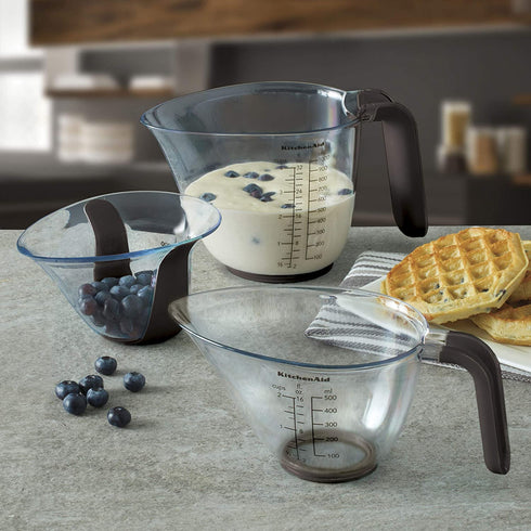 KitchenAid Gourmet Measuring Jugs, Set of 3, Black