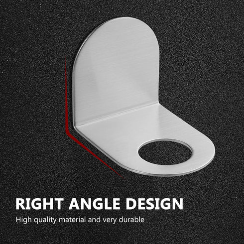 Cabilock 2pcs Soap Pump Bottle Dispenser Holder Stand Wall Stainless Steel Hand Sanitizer Hanging Rack Shampoo Shelf (Large Hole+Small Hole)