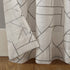 Archaeo Fragmented Geometric Embroidery Mid-Century Modern Natural Blend Curtain, 50 in x 84 in Panel, Gray/Linen