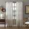 Archaeo Fragmented Geometric Embroidery Mid-Century Modern Natural Blend Curtain, 50 in x 84 in Panel, Gray/Linen