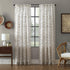 Archaeo Fragmented Geometric Embroidery Mid-Century Modern Natural Blend Curtain, 50 in x 84 in Panel, Gray/Linen