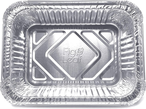 (50 Pack) Premium 1.5-LB Takeout Pans with Lids l Medium 7" x 5" x 2" l Heavy Duty Disposable Aluminum Foil for Catering Party Meal Prep Freezer Drip Pans BBQ Potluck Holidays