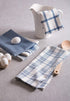 DII Assorted Woven, Kitchen Dishtowel Set, 18x28, Stone Blue, 5 Piece