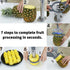 Newness Pineapple Corer and Slicer Tool, Durable Pineapple Core Remover with Upgraded Cutter & Reinforced Thicker Blade, Stainless Steel Kitchen Fruit Gadget for Diced Pineapple Rings, Grey Handle