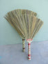Natural Grass Asian Duster Whisk Broom 16 inch Tall Dustpan Brush Wooden Handmade Thai Bamboo Handle Sweeper for Dusting,Length 16inch x Wide 12inch