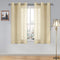 DWCN Beige Sheer Curtains for Living Room Bedroom - Faux Linen Look Voile Drapes Grommet Top Window Curtain Panel 46 x 54 Inch Length, Set of 2 Panels