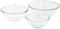 Pyrex Tempered Glass Mixing Bowls | 3 Piece Set | 1-Quart, 1.5-Quart, and 2.5 Quart Mixing Bowls for Kitchen, Baking, and Storage | Microwave, Freezer, and Dishwasher Safe | Proudly Made in the USA