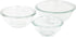 Pyrex Tempered Glass Mixing Bowls | 3 Piece Set | 1-Quart, 1.5-Quart, and 2.5 Quart Mixing Bowls for Kitchen, Baking, and Storage | Microwave, Freezer, and Dishwasher Safe | Proudly Made in the USA