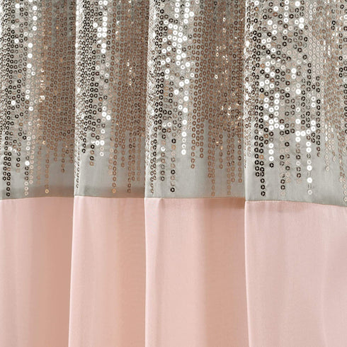 Lush Decor Gray and Blush Night Sky Panel for Living, Bedroom, Dining Room (Single Curtain), 84" x 42"