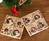 Wooden Farmhouse Christmas Tree Ornaments 24 Pieces, 2.3-inch Wooden Hollow Santa Claus Pendant, Snowman Pendant Ornaments Crafts, Christmas Party Ornaments.