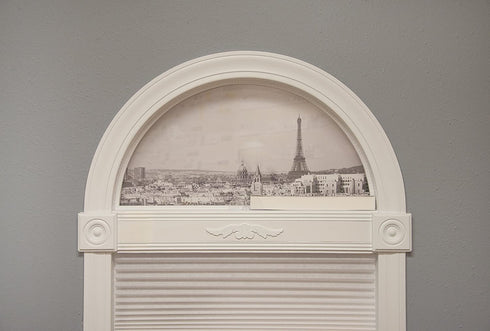 Redi Shade 3607070 Original Arch Light Blocking Pleated Fabric Shade, 72 in x 36 in, White
