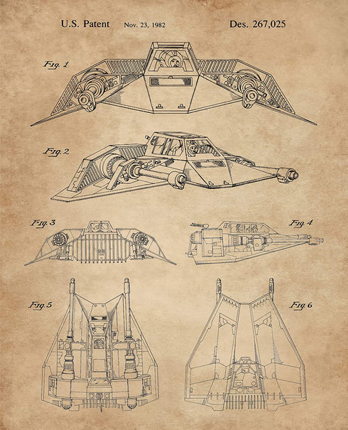 Star Vessels Gifts Under 20 - Set of 8 Wall Art Prints (8x10) for Men Boys Women Bathroom Bedroom Room Decor Movie Sci Fi Wars Comic-Con Man Cave Garage Retro Reinterpreted Studio Student Decorations