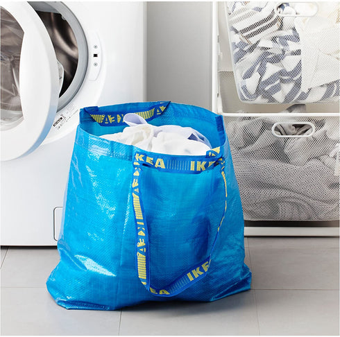 6 Ikea Frakta Shopping Bags 10 Gal Blue Tote Multi Purpose Durable Material