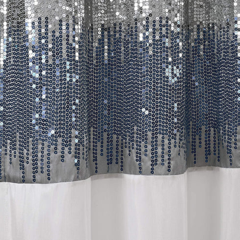 Lush Decor Night Sky Panel for Living, Bedroom, Dining Room (Single Curtain), 84" x 42" Navy and White