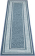 Ottomanson Ottohome Collection Contemporary Bordered Design Rubberback Runner Rug, 1'10" x 7', Blue