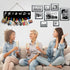 deco delish Friends Photo Clip - Friends Theme Frame Photo Holder - Picture Collage Photo Hanging Display - Wood Card Holder Display Friends TV Show Wall Decor Multi Pictures Organizer