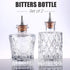 Bitters Bottle Set of 2 Cocktail Glass Bitters Bottle for Cocktail with Metal Dasher Top, SET002 (Set of 2)