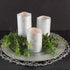 Lavish Home 80-FC1003 Flameless LED Powered Pillar Candles with Remote (Set of 3), Silver Metallic