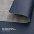 Myir JUN Placemats Washable, Place Mats Faux Leather Double Side , Placemat Easy to Clean Heat Resistant, Table Mat Waterproof Stain Resistant Wipeable , Anti-Slip Table Mats Set of 4 (Grey/Blue)