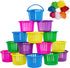 15 PCS Easter Baskets Small with Handles for Kids Egg Hunting-70g Easter Grass Stuffers for Spring Party Crafts Supplies Accessories Decorations Party Favors