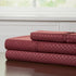Brushed Microfiber Sheets Set- 3 Piece Hypoallergenic Bed Linens with Deep Pocket Fitted Sheet and Embossed Design by Lavish Home (Burgundy, Twin)