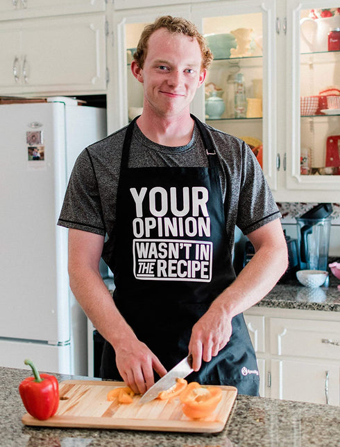 ApronMen, Your Opinion BBQ Grill Adjustable Apron for Men, Black, One Size