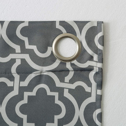Sun Zero Barnett Trellis Blackout Grommet Curtain Panel, 40 in x 84, Gray