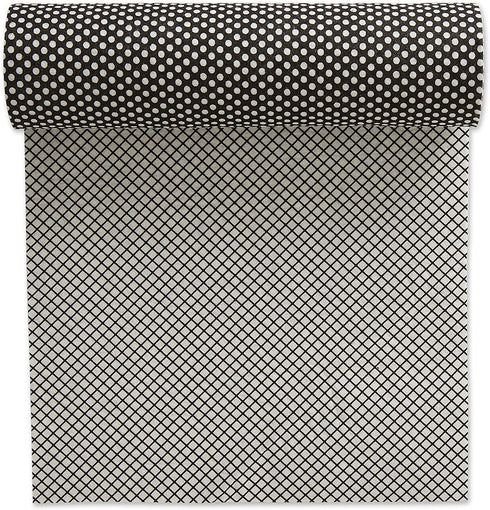 DII Fridge & Shelf Liner Collection Non-Adhesive, Cut to fit, Machine Washable, 12x20, Black Dots, 2 Piece