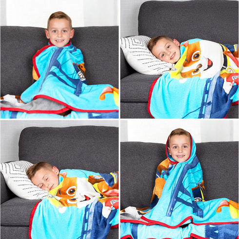 Franco Kids Bedding Super Soft Micro Raschel Throw, 46 in x 60 in, Paw Patrol