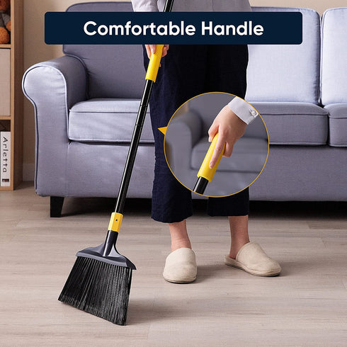 Yocada Heavy-Duty Broom Outdoor Commercial Perfect for Courtyard Garage Lobby Mall Market Floor Home Kitchen Room Office Pet Hair Rubbish 54Inch