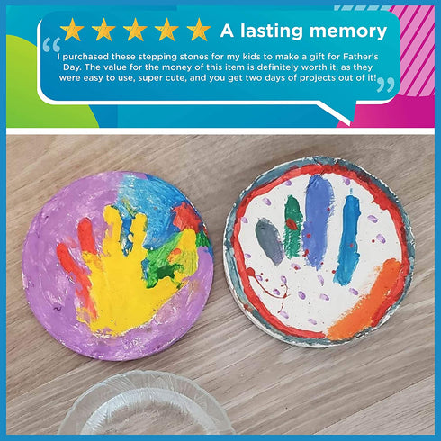 Creative Roots Create Your Own Handprint Stone DIY Keepsake Stone Mold Custom Handprint D©cor Arts & Craft Kit for Kids Ages 6+